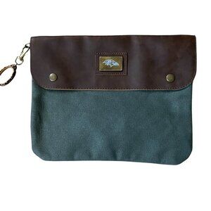 Origaudio Baltimore Ravens football green with brown leather bag two compartment